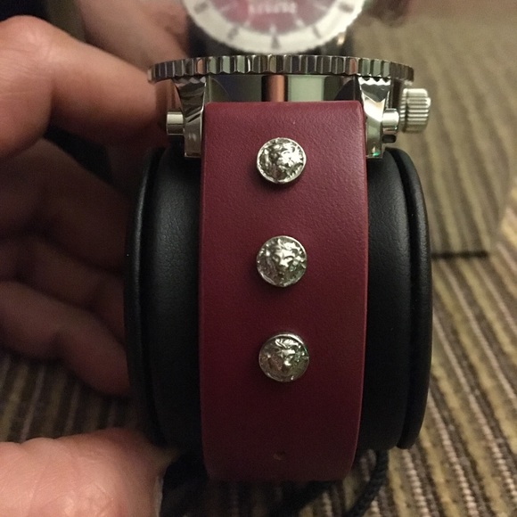 ? Versus by Versace Lion Head Leather Strap Watch main image 4
